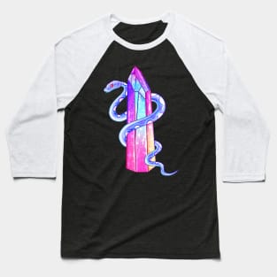 Pastel Goth Snake Crystal - Pagan, Wiccan Baseball T-Shirt